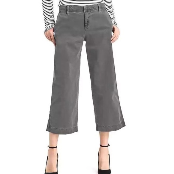 gap wide leg crop pants